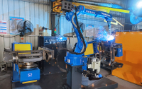 2-Axis L-Type Dual-Station Manipulator Work Cell for Industrial Robots