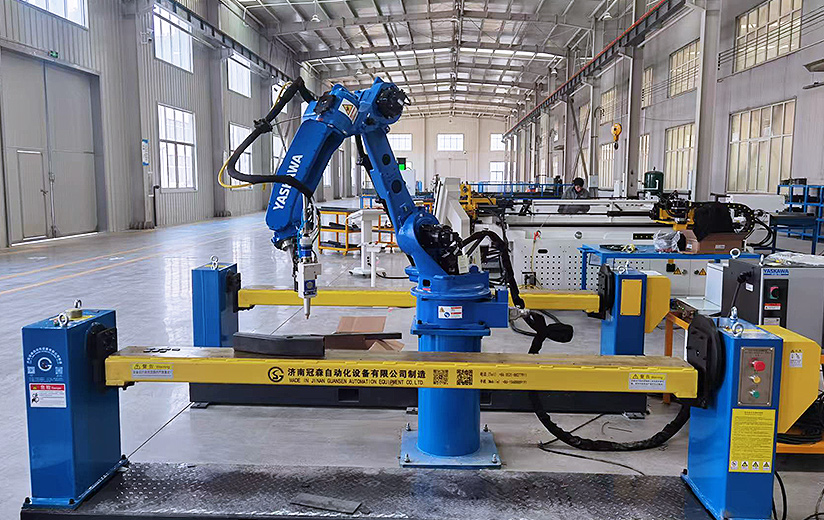 Industrial Robot 1-Axis Dual-Station Positioner Work Cell