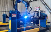 Industrial Robot 1-Axis Adjustable Positioner Work Cell