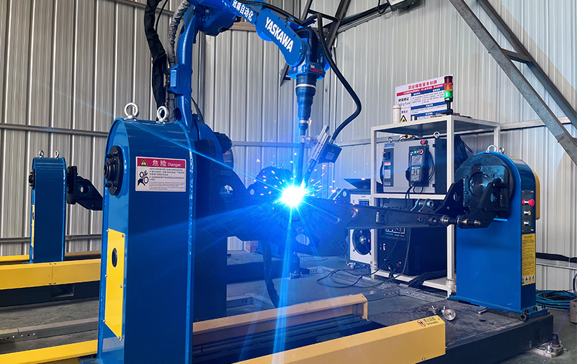 Industrial Robot 1-Axis Adjustable Positioner Work Cell